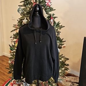 Zara lightweight black hoodie cropped size Med.